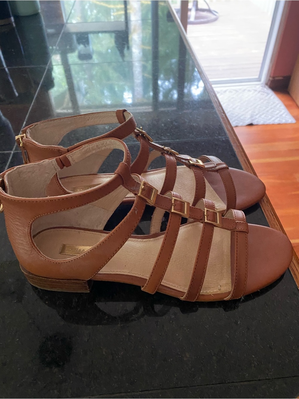 Louise et Cie Brown Strappy Gladiator Sandals